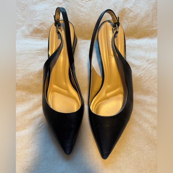 Franco Sarto Racer Black Slingback Heels - Size 10 - Picture 2 of 7